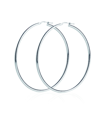 Hoop earrings - Silver
  925 earrings rhodium finishing