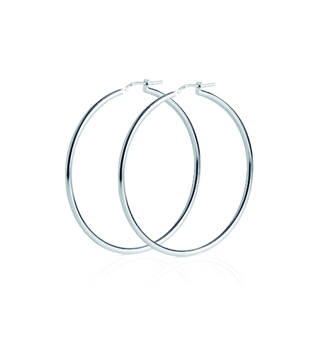 Hoop earrings - Silver
  925 earrings rhodium finishing