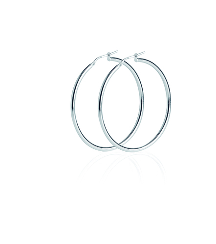 Hoop earrings - Silver
  925 earrings rhodium finishing