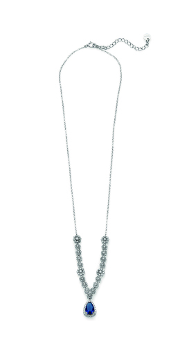 Blue heart necklace - Silver
  925 necklace  Sapphire