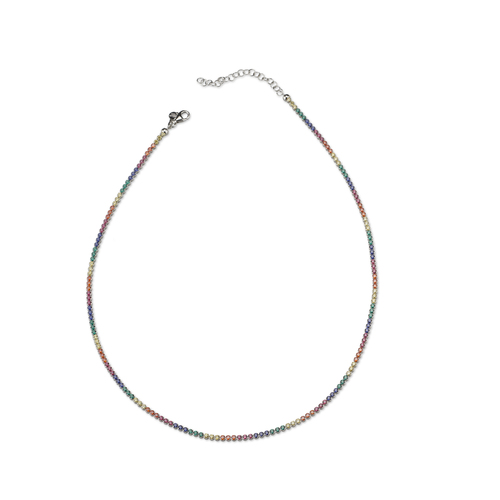 Multicolored necklace - Silver
  925 necklace ag 925 with multicolor zirconia