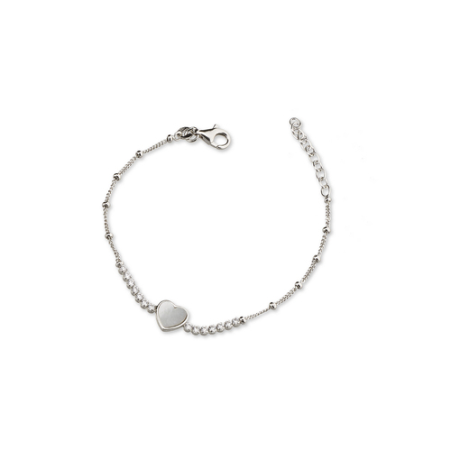 White zircon bracelet - Silver
  925 bracelet with cubic zirconia and mop