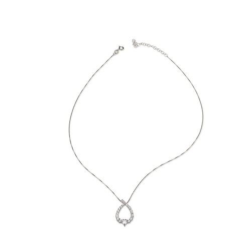 White zircon necklace - Silver
  925 necklace pendant  white heart