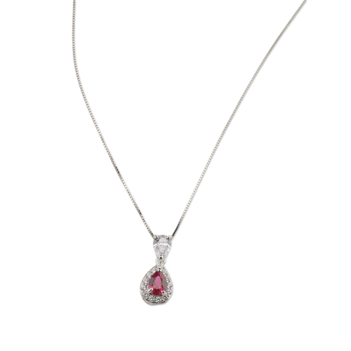 Red heart necklace - Silver
  925 necklace