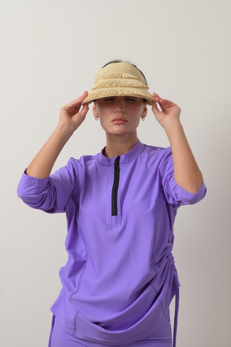 Straw visor hat