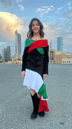 Kuwait national day skirt - Ready for delivery