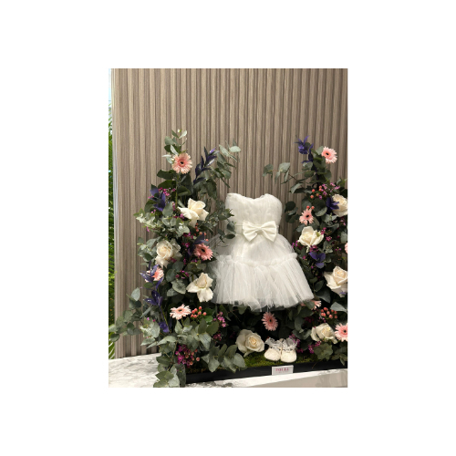 A Gift for His Newborn, a Beautiful Dress With the Finest Types of Roses - A gift for his newborn, a beautiful dress with the finest types of roses. The dress is available in white and pink.