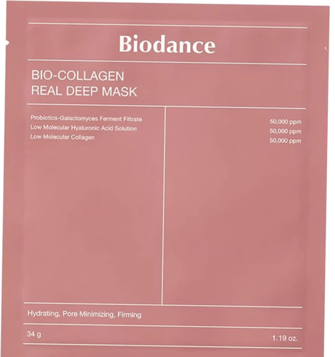 Biodance Bio-Collagen Real Deep Mask - تحتوي تركيبة ماسك الكولاجين على حمض الهيالورونيك الأوليجو الذي يتميز بصغر الجزيئات ليتفوق ترطيبه على حمض الهيالورونيك العادي. 
يساهم في ترطيب سطح البشرة بسرعة ويخترق الطبقات العميقة من الجلد، مما يمنح بشرتك مظهرًا صحيًا ورطبًا ويحسن مرونة البشرة فور الاستخدام، مما يساعد في تنعيم مظهر الخطوط الدقيقة والتجاعيد بشكل ملحوظ