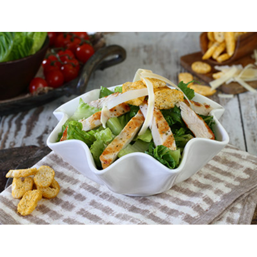 Chicken Caesar Salad - Romaine lettuce, croutons, topped with parmesan flakes and caesar dressing.