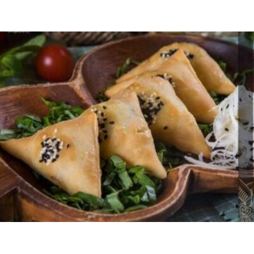 Cheese Burak - Fried homemade dough stuffed with a special mix of cheese, black sesame seeds.