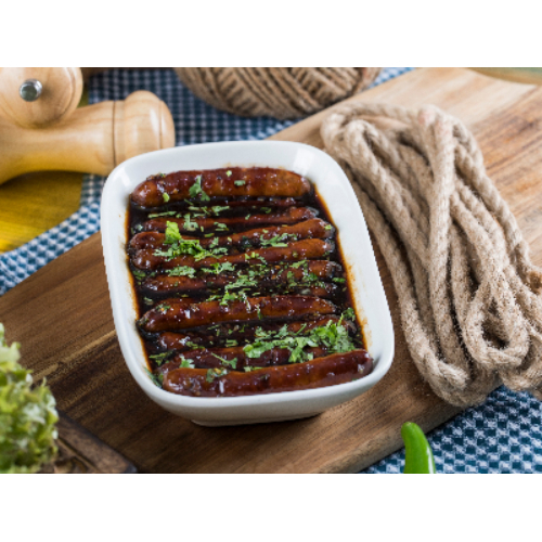 Lamb Arabian Sausage - Traditional sausage meat served with pomegranate, sour and garlic sauce