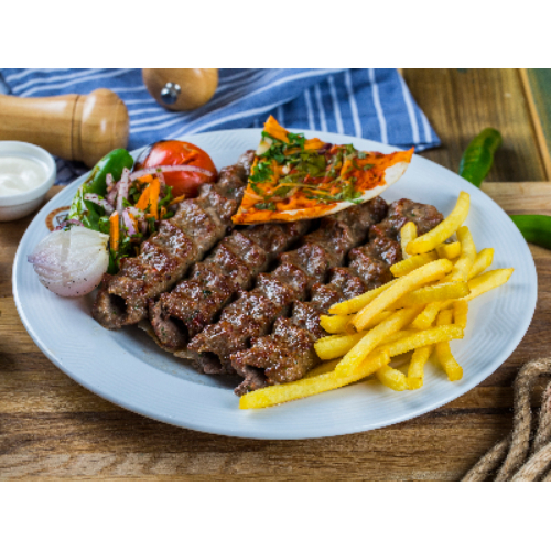 Halabi Kebab” - Grilled lamb with our special spices.