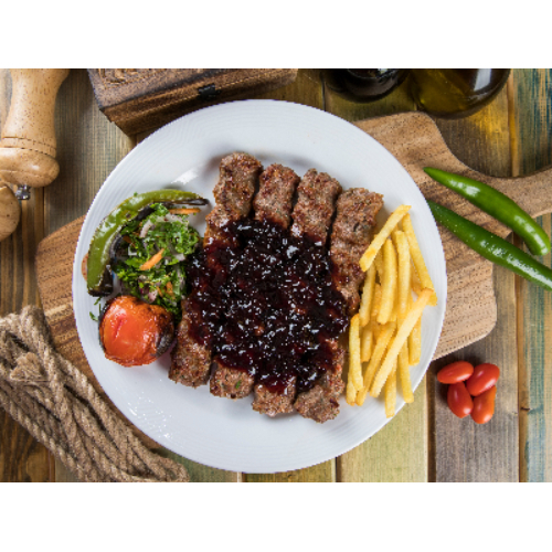 Cherry Kabab - Lamb kebab with natural cherry jam.