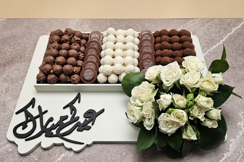 Mini Truffles Tray with Flowers