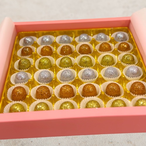 Glitters Box - 36 Pieces mixed gliters chocolate  gold  silver  cooper