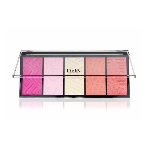 Delfy kw - Palette Blush Collection - Blusher palette of 5 amazing color which will add a glory touch to your face