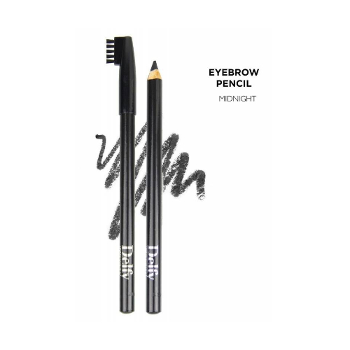 Delfy kw - Eyebrow Pencil Midnight - Draw and intensify your eyebrow with Delfy’s eyebrow colored pencil. Shape with the special brush tip to discipline your arch. An extra double, multifunctional brush will help you to modify a shape of your eyebrow easily.