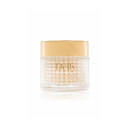 Delfy kw - Extra Firming Gel For Neck And Decolete Caviar Extract - Delfy Antioxidant Cream for Face, neck, and décolleté with Coenzyme Q10 is an effective anti-aging treatment, presented in spheres suspended in soft cream gel with hyaluronic acid, which helps fight against the effects of aging on the skin.Skin reborn smoother, luminous, hydrated, and visibly younger.