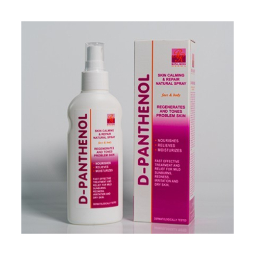 D-Panthenol Spray 150ml (Skin Calming and Repair Line) - بخاخ يلطف ويرطب بعمق لكل انواع البشرة  وللبشرة الحساسة - 
مهدئ للبشرة المتهيجة والملتهبة -
للوقاية من التجاعيد وعلامات الشيخوخة لاحتوائه على مواد غنية -
وعالية الترطيب ومضادة للأكسدة
خفيف على البشرة وسريع الامتصاص -
مناسب للكبار والأطفال -