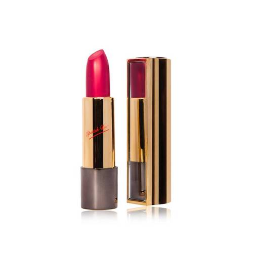 احمر شفاه ديو ذهبي - ماغينتا - The DUO GOLD two-tone lipstick provides excellent long-lasting coverage on the lips, creating a velvety and creamy texture. Its formulation with Vitamin E, Aloe Vera and Rosehip Oil hydrates and softens the lips, providing a magnificent natural shine. The collection consists of 9 very fashionable colors, both in bold reds, browns and nude tones. This lipstick includes 2 colors: the lighter shade of the heart of the lipstick, which is covered with plant extracts and vitamin E, so it has a moisturizing effect, and the color of the lipstick itself. The light and nude shades can be used freely as a moisturizing lip balm for daily use.