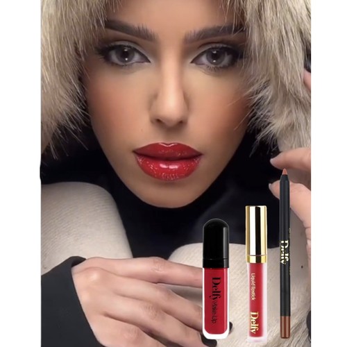 Delfy kw - Janayen's Lip Combo - Janayen Lip Combo, which consists of three products from Delfy Aurora Red lipfix,  Red Rose lip gloss,  and lip liner No. 030.