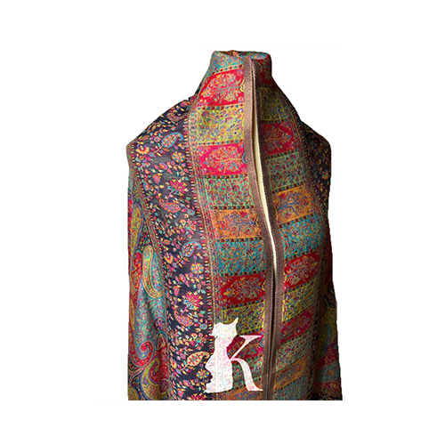 Silk Woven Hues of Zari Shawl-Multi Color - “Elegance woven in every thread”. Silk woven hues of Zari Shawl. Color multi color size: 100 cm x 200 cm. Stylish, unique and luxurious for special occasions.