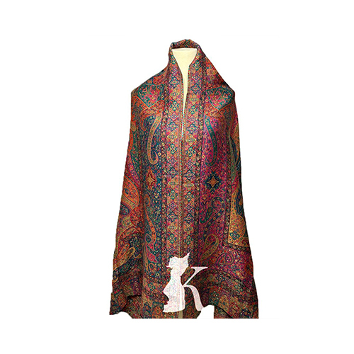Kalamari Style Handwriting Wool Woven - Kalamkari Style Handwriting Wool Woven. size: 100 cm x 200 cm. Stylish, unique and luxurious for special occasions.