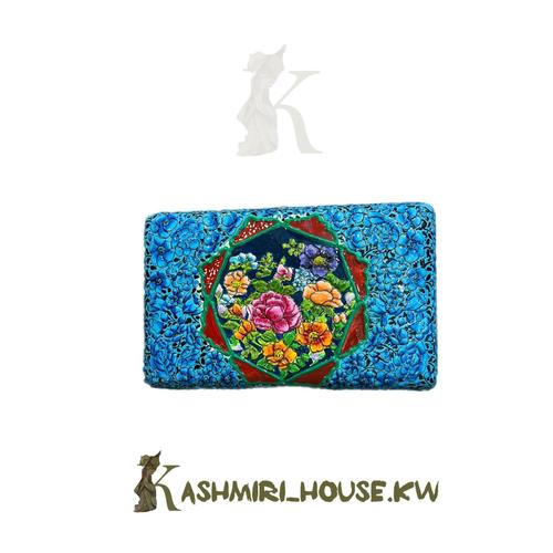 Hand painted clutch bag - Hand painted clutch bag Blue color Size 20cm x 12cm x 5cm Elegance, stylish, Unique, and Luxurious for special occasion and gift idea.