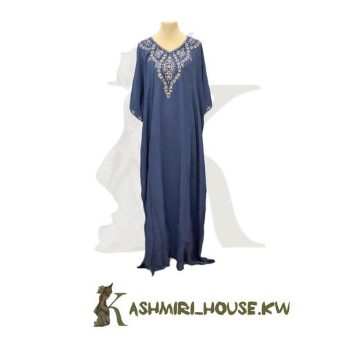 Silk Blue Kaftan - Silk Blue Kaftan Fashion, Ramadan, Kaftan, Elegance, Stylish, and Unique