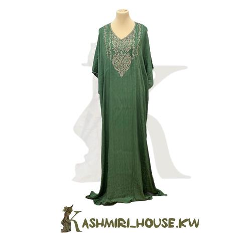 Silk green Kaftan - Silk Green Kaftan Fashion, Ramadan, Kaftan, Elegance, Stylish, and Unique