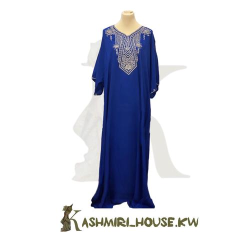 Silk Dark Blue Kaftan - Silk Dark blue Kaftan