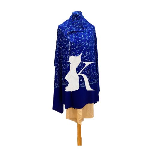 HAND FULL STICHES - KASHMIR SHWAL - HAND FULL STICHES - KASHMIR SHWAL COLOR BLUE