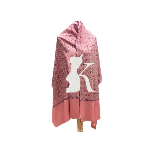 HAND FULL STICHES - KASHMIR SHWAL - HAND FULL STICHES - KASHMIR SHWAL COLOR PINK