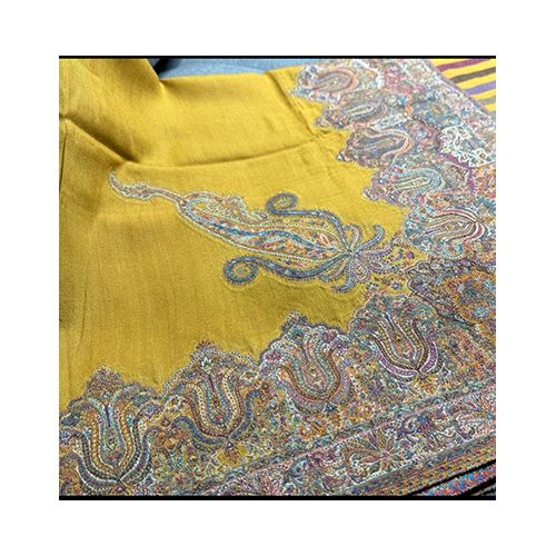 Timeless Beauty Pure Wool Kashmir Shawl-Yellow Gold