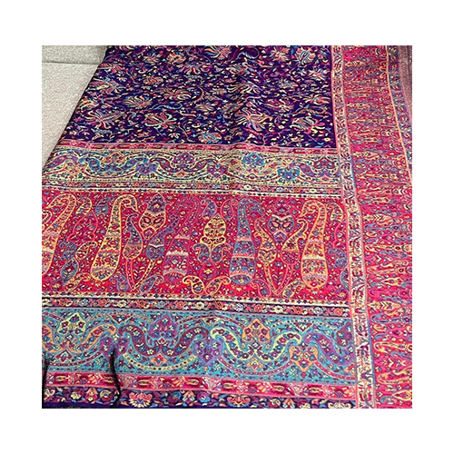Silk Woven Hues of Zari Shawl-Purple