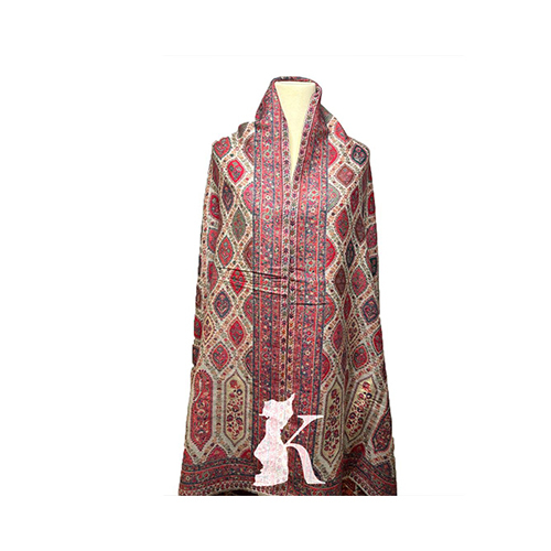 Pure Wool Kashmir Shawl-Beige