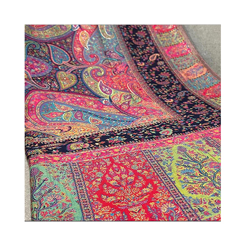 Silk Woven Hues of Zari Shawl-Multi Color