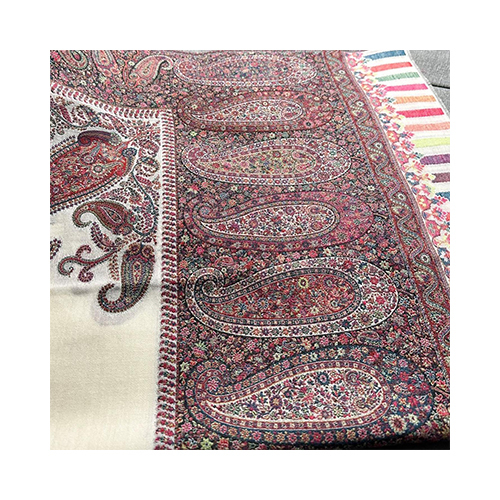 Pure Wool Kashmir Shawl-Beige
