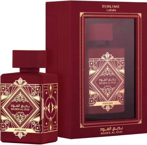 Badee Aloud - Brand: Badee Aloud Red By Lattafa eau de perfum - 100ml 
 . Top notes: lavender, saffron, nutmeg . Heart notes: patchouli and oud . Base notes: patchouli, oud and musk