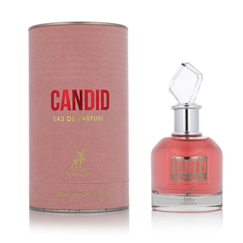 Candid - Brand: Candid By Lattafa Eau De Parfum For woman - 100ml
 . Top notes: are beeswax, patchouli, caramel and licorice. 
 . Heart notes: honey, gardenia, orange blossom, jasmine and peach. . Base notes : are beeswax, patchouli, caramel and licorice.