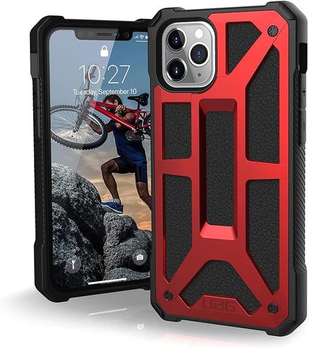 UAG iPhone 11 Pro Monarch Case - UAG iPhone 11 Pro Monarch Case defines premium protection and sophistication for your device. Meticulously crafted with top-quality materials like leather and alloy metals, it offers unparalleled defense against drops, shocks, and scratches. Its precision design ensures a perfect fit while providing easy access to ports and buttons. With its luxurious feel and rugged build, this case stands as the epitome of premium, military-grade protection coupled with elegance for your iPhone 11 Pro.