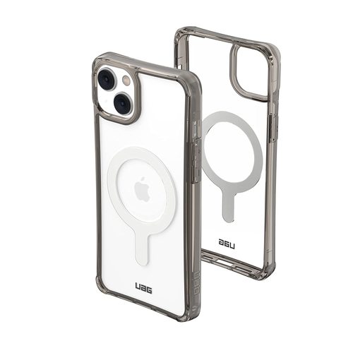 UAG iPhone 14 Plus Plyo Case - MINIMALIST STYLISH DESIGN: Our iPhone 14 Plus case sports a clean and clear translucent body with a reinforced clear bumper that shows off your phone and adds subtle style. Featuring an impact resistant soft core and armor shell with air-soft corners for cushioning impact.
COMPATIBLE WITH MAGSAFE CHARGING: Built-in magnet module that locks in-place for MagSafe charging compatibility. Compatible with Apple Pay.
SCREEN & CAMERA PROTECTION: Soft raised screen surround to protect screen and raised camera bezel to protect the lens.
ENHANCED FUNCTIONALITY: Ultra-responsive oversized tactile buttons deliver a crisp, clean click-feel for improved functionality. Easy access to touchscreen and ports.
MILITARY GRADE DROP PROOF TESTED: Tested to 16 ft. (4.8 meters) drop protection. Third Party lab certified to Mil Spec Standards.