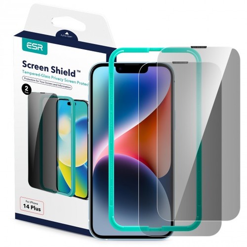 ESR iPhone 14 Pro Max Screen Shield edge to edge Privacy Tempered Glass 2Pack