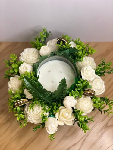 white bouquet - Bouquet of wax flowers