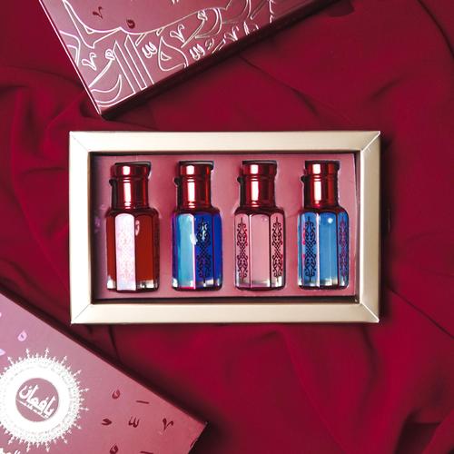 Body misk set - Yafean for oud and bakhor
.
.
.
A set of flavored misk with the scent of pomegranate, lavender, strawberry and raspberry, size 4 tola
.
The price for the entire set is 25 KD