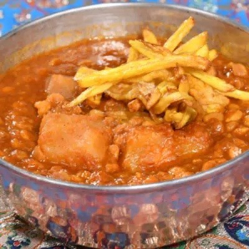 Potato Stew - Potato fried mixed with iranian beans.