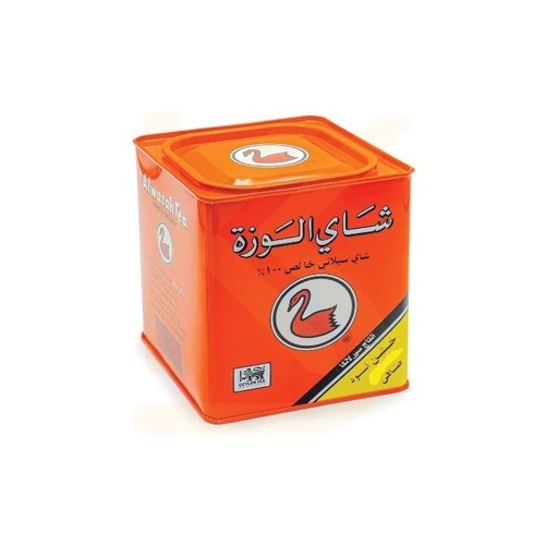 شاي الوزة خشن اسود فاخر علب حديد 350 جم