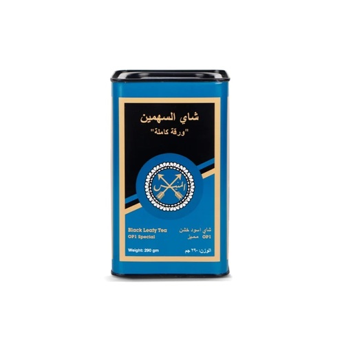 المنيس - شاي السهمين العلبة الزرقاء -أسود خشن 1 290 جرام