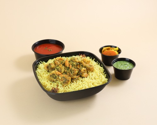 Murabian - Murabyan rice with special Kuwaiti herps and spices with special shrimp taste, serving with daqous, mabooch and achar tursi