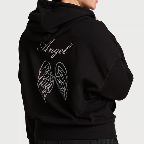 VS Angel Wings Black Zip Hoodie⁠